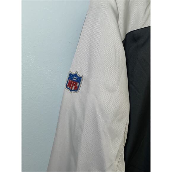 Reebok NFL Sideline NY Giants Men's Fleece Lined Hooded Jacket XL Gray Blue Zip - Picture 4 of 9